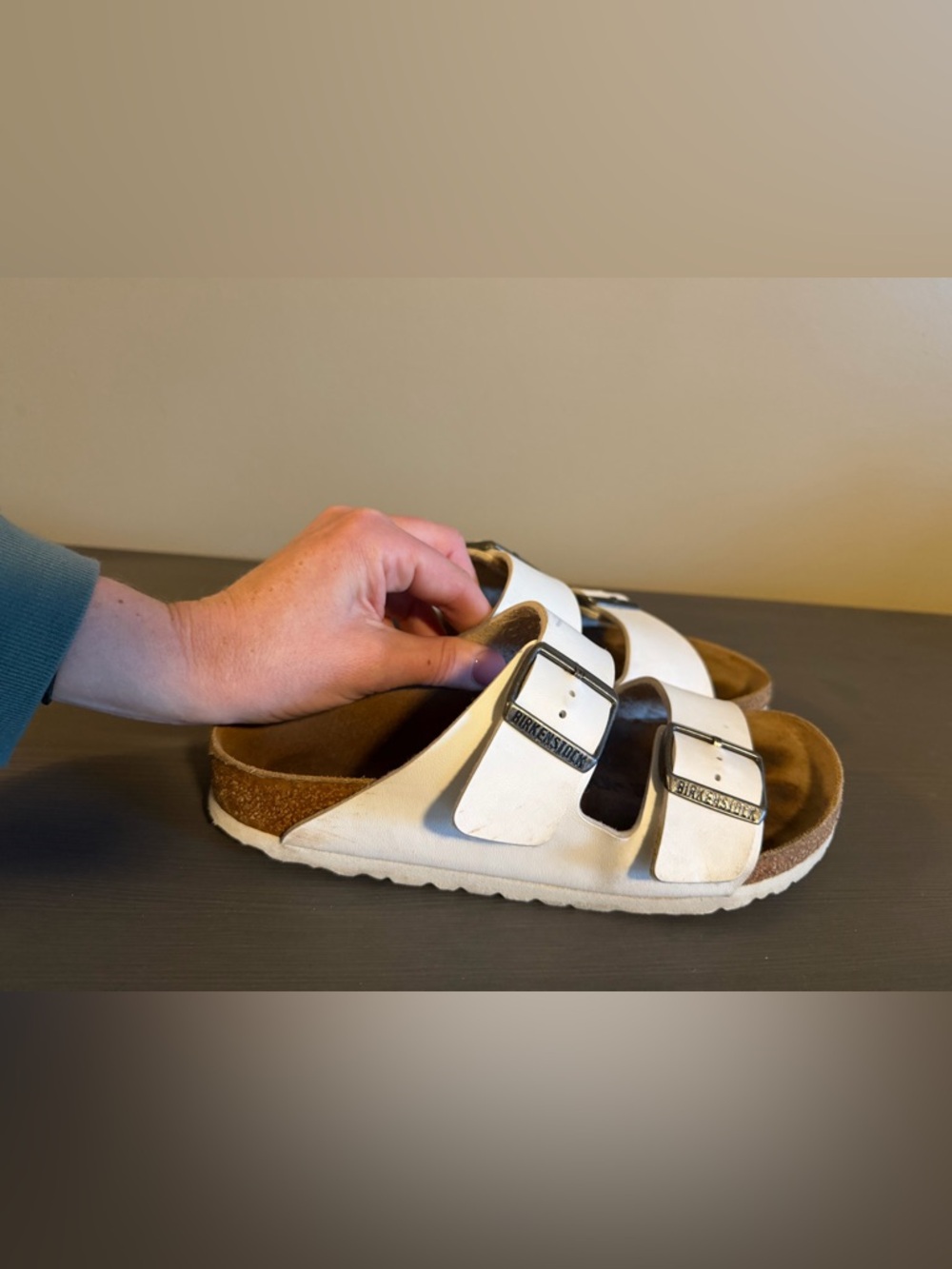 Birkenstock Arizona White Two-Buckle Sandals - Picture 7 of 12